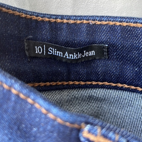 Talbots Slim Ankle Jeans Dark Denim 10 - Picture 3 of 6